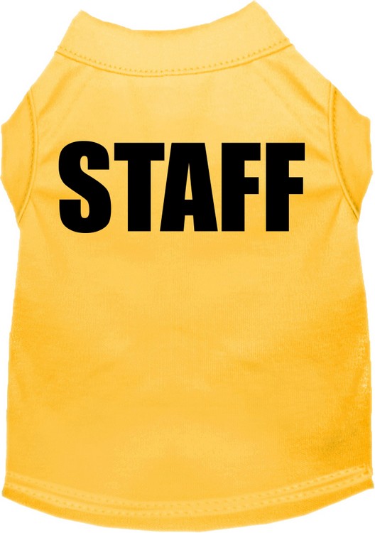 Staff Costume Screen Print Dog Shirt Yellow Size 5X